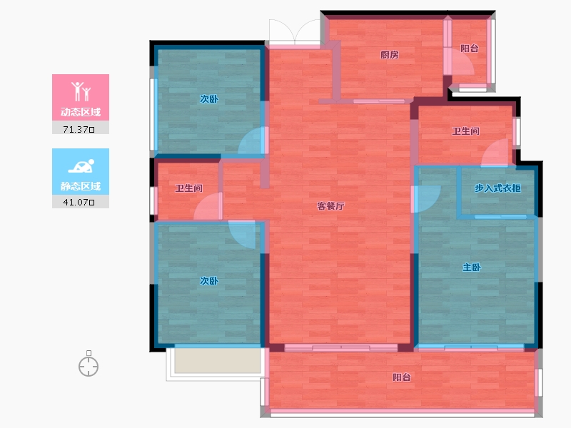 四川省-成都市-青秀未遮山-101.12-户型库-动静分区