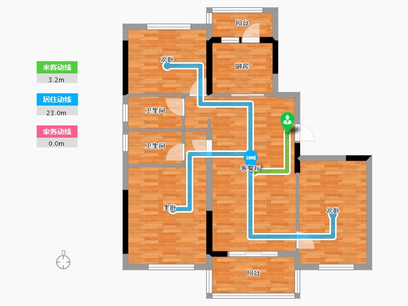 湖北省-荆州市-碧桂园交投御府-95.07-户型库-动静线