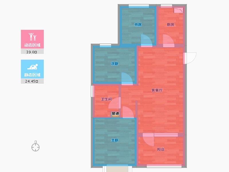 山东省-青岛市-金秋泰和郡-55.23-户型库-动静分区