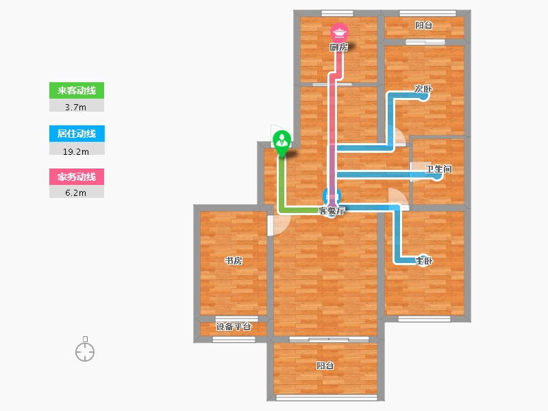 辽宁省-盘锦市-泰郡三期-98.14-户型库-动静线