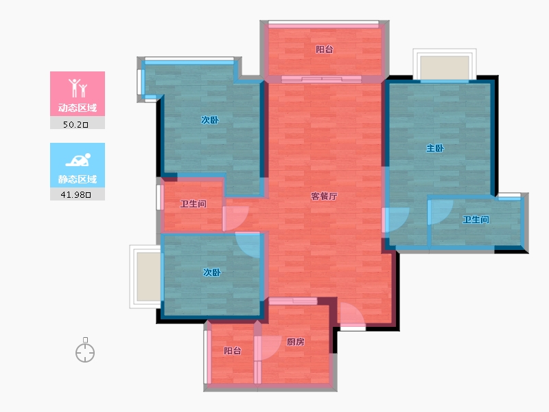 四川省-成都市-同森锦逸-81.49-户型库-动静分区