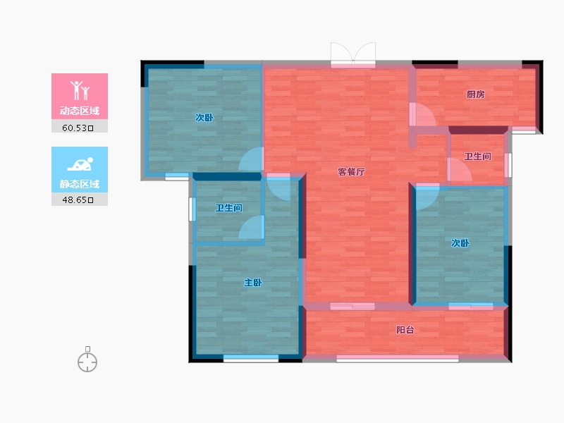 安徽省-宿州市-御璟兰庭-98.01-户型库-动静分区