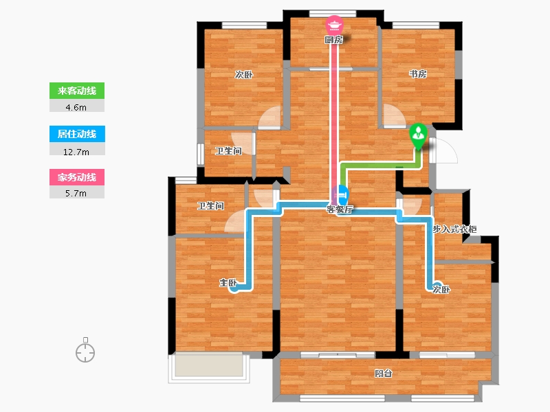 江苏省-连云港市-万象琴岛壹号院-111.77-户型库-动静线