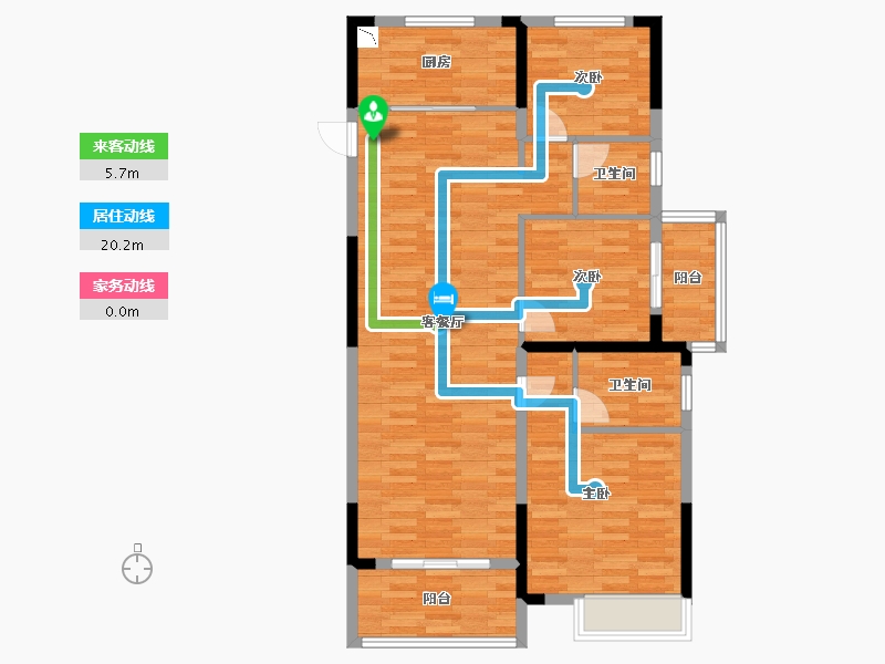 浙江省-绍兴市-天章华府-95.16-户型库-动静线