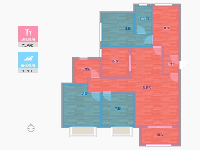 山东省-济南市-重汽翡翠雅郡-101.25-户型库-动静分区