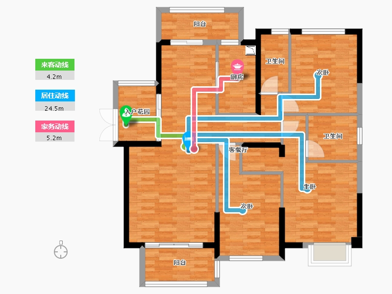 福建省-莆田市-国投 城市广场-104.40-户型库-动静线