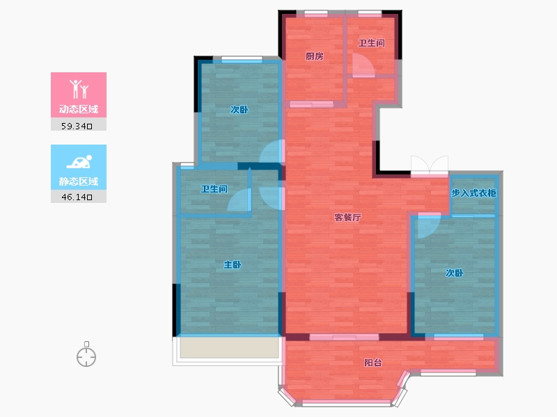 河南省-周口市-河南省周口市沈丘县-94.10-户型库-动静分区