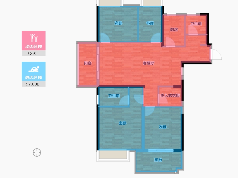 福建省-福州市-恒宇国际首府-99.00-户型库-动静分区