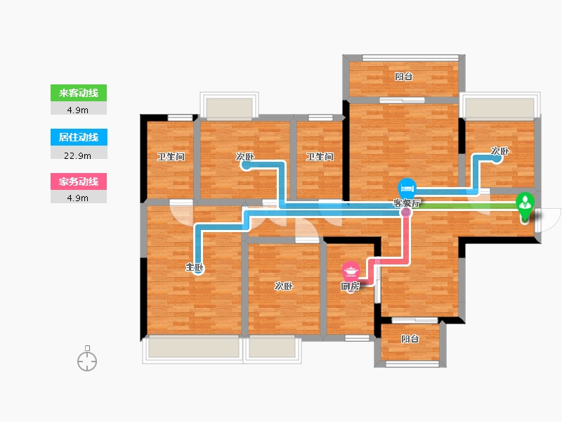 四川省-绵阳市-敏捷悦江府-110.01-户型库-动静线