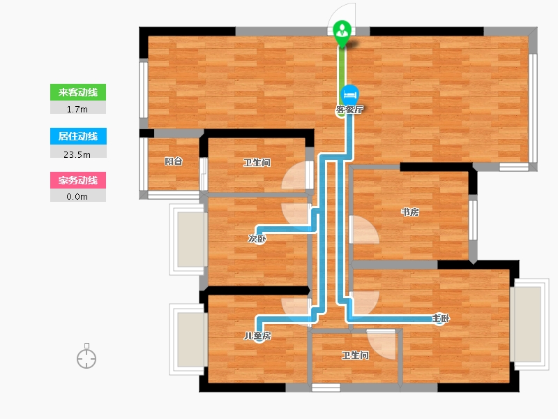 湖南省-长沙市-振业城-82.16-户型库-动静线