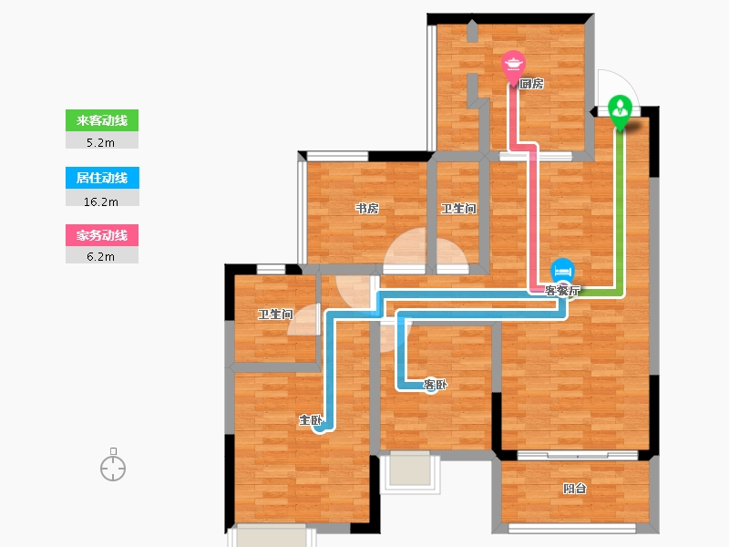 四川省-巴中市-恩阳高庐御品湾-89.39-户型库-动静线