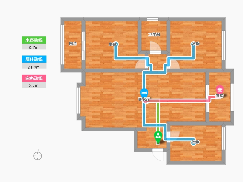 山西省-运城市-凤凰苑-88.11-户型库-动静线