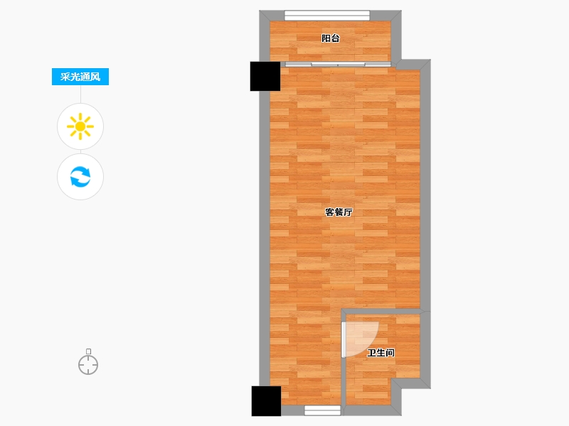 湖南省-长沙市-鑫远悦城-33.96-户型库-采光通风