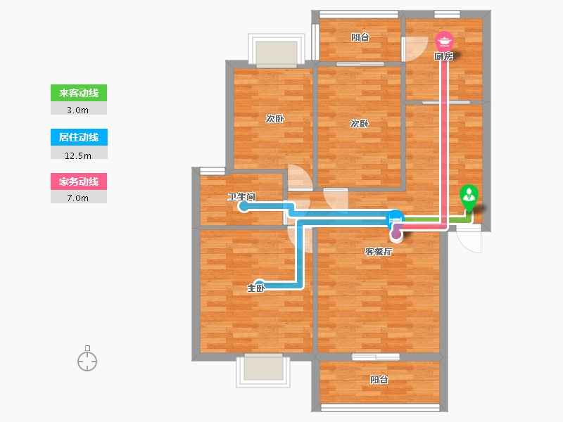 四川省-成都市-荆竹小区-81.94-户型库-动静线