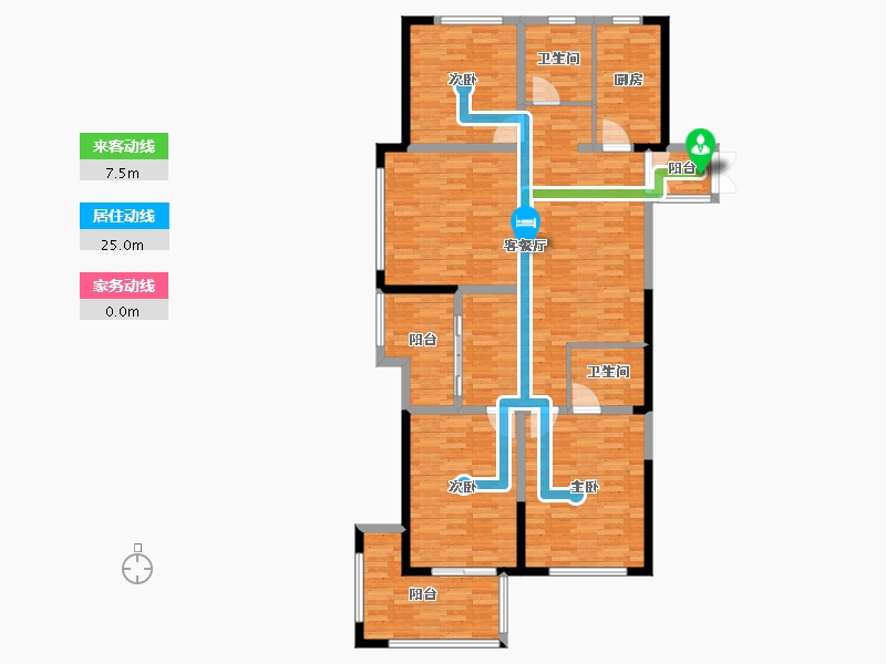 江苏省-南通市-凯旋华府-134.00-户型库-动静线