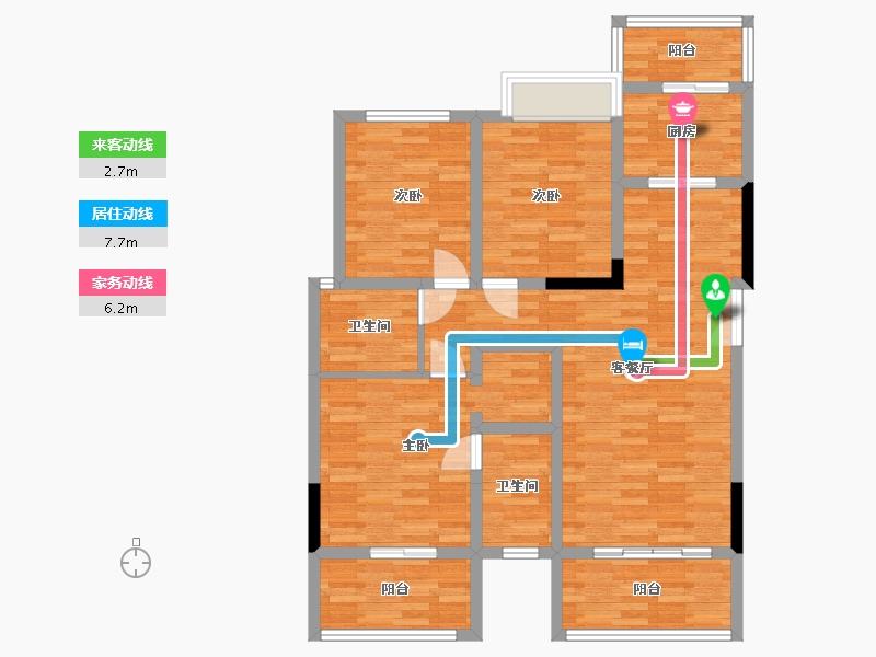 四川省-德阳市-金凯国际-97.10-户型库-动静线