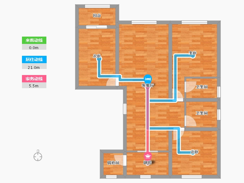 河北省-沧州市-新华府-86.97-户型库-动静线