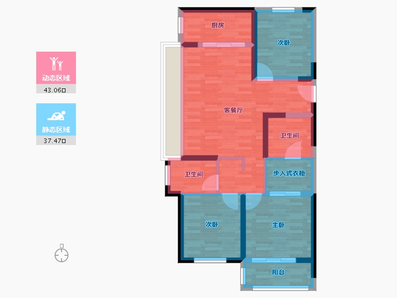 山东省-济南市-天鸿公园大道-71.01-户型库-动静分区