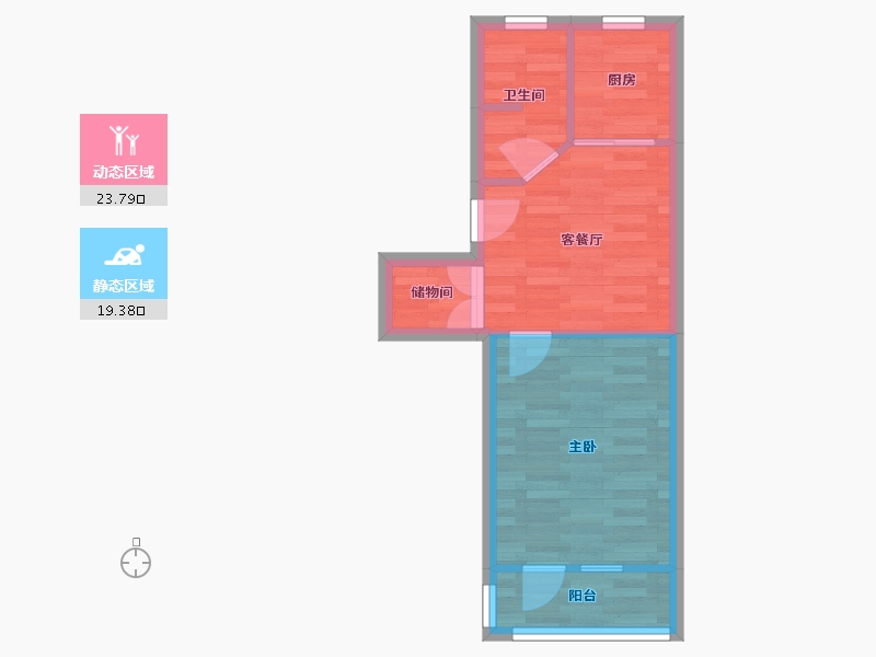 上海-上海市-绿园十一村-38.33-户型库-动静分区