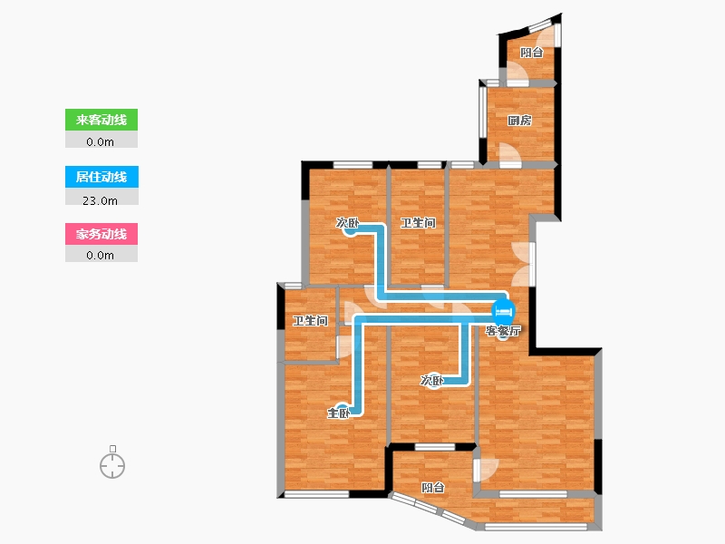 浙江省-嘉兴市-滨海一号-111.78-户型库-动静线