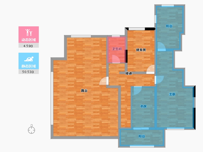 湖北省-十堰市-中瑞领航城-120.84-户型库-动静分区