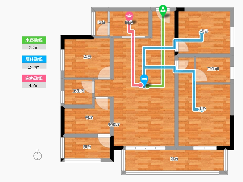 四川省-内江市-城南壹号-96.49-户型库-动静线