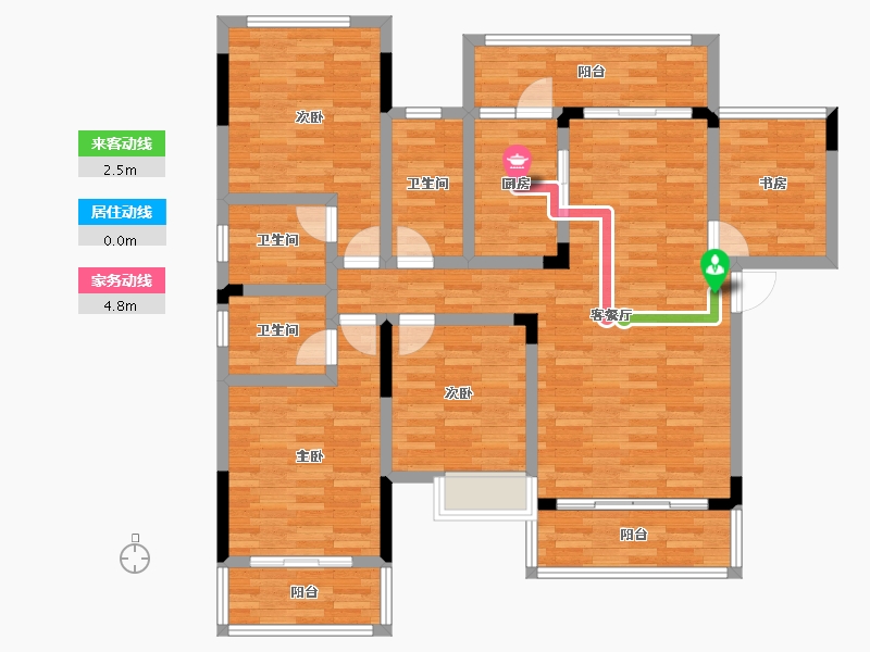 四川省-南充市-翡翠城-117.04-户型库-动静线