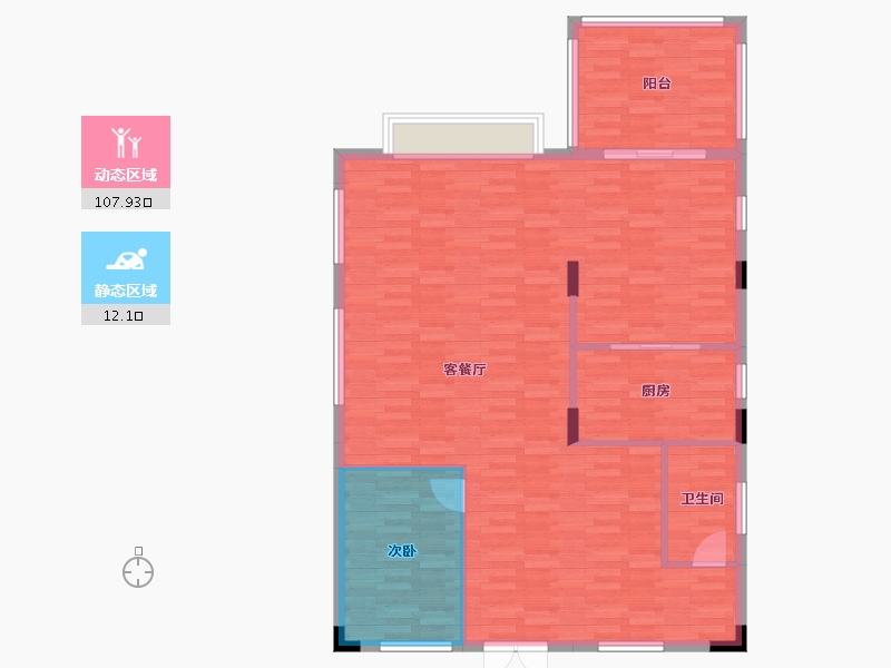 广东省-江门市-骏景湾・品峰-111.05-户型库-动静分区