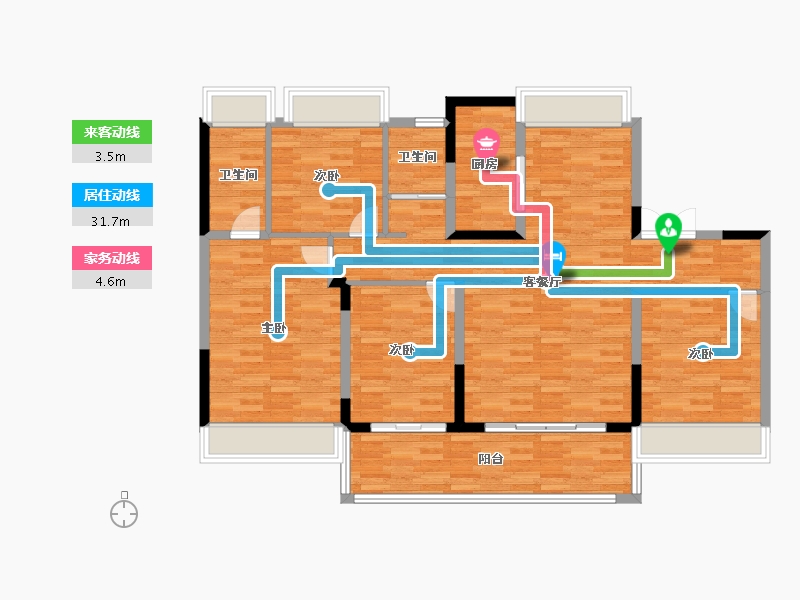 江苏省-连云港市-翡翠公馆-118.01-户型库-动静线