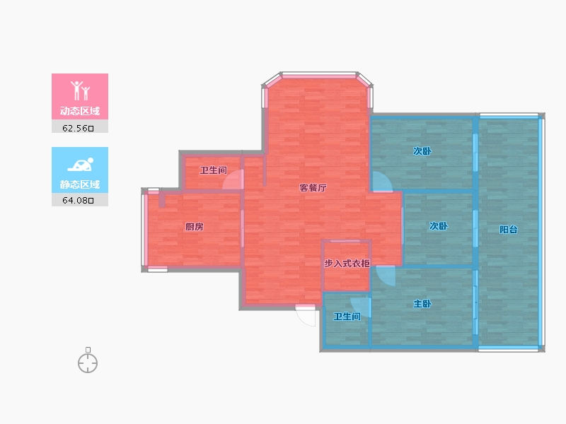 上海-上海市-华能城市花园-116.67-户型库-动静分区