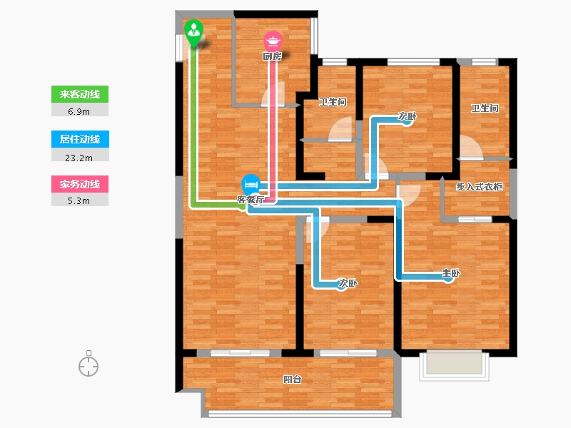 江苏省-连云港市-恒润郁洲府-119.99-户型库-动静线