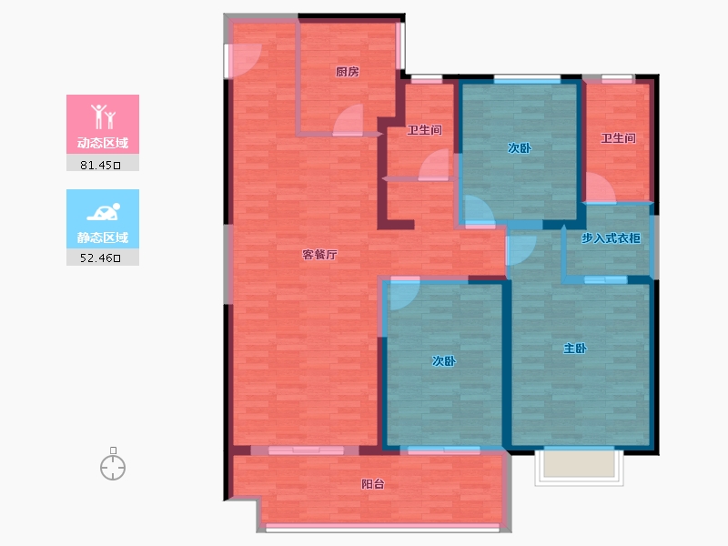 江苏省-连云港市-恒润郁洲府-119.99-户型库-动静分区