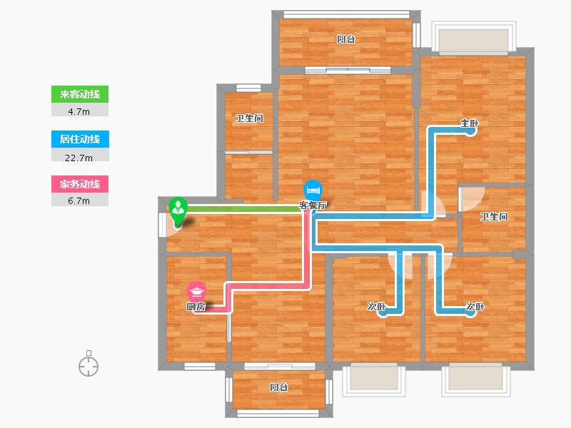 湖南省-永州市-春江一号-105.51-户型库-动静线