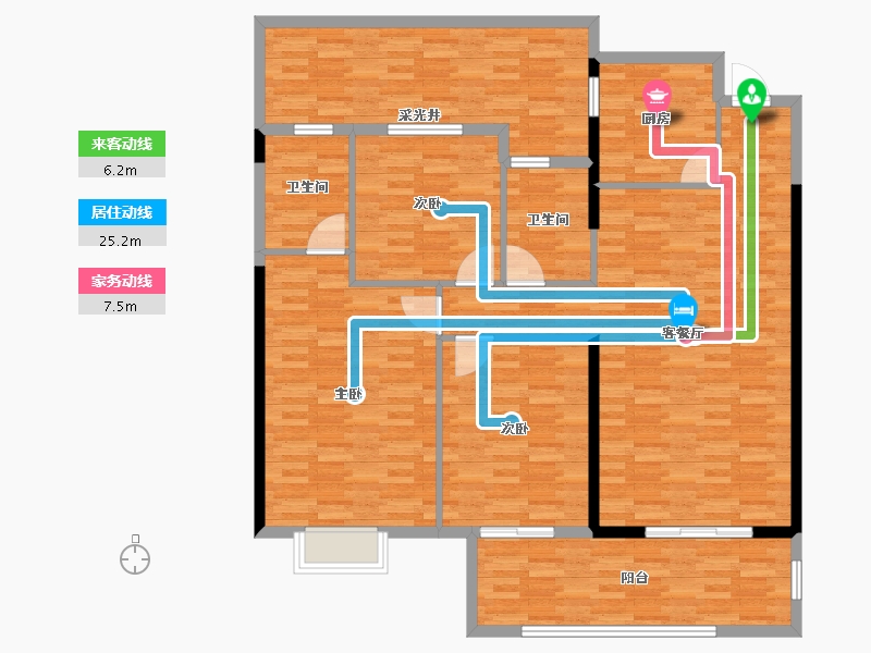 福建省-莆田市-正荣·润璟-144.00-户型库-动静线