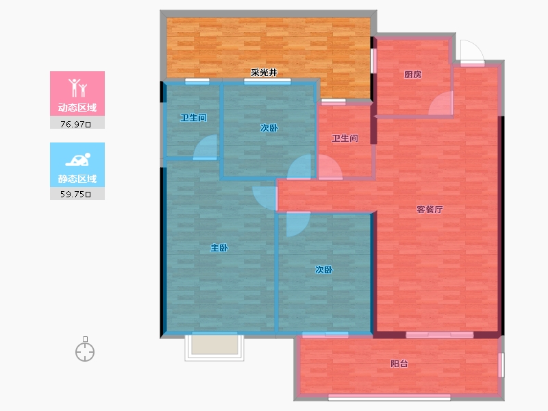 福建省-莆田市-正荣·润璟-144.00-户型库-动静分区