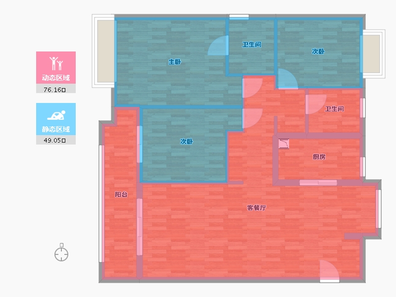 江西省-南昌市-绿地国际花都-114.00-户型库-动静分区