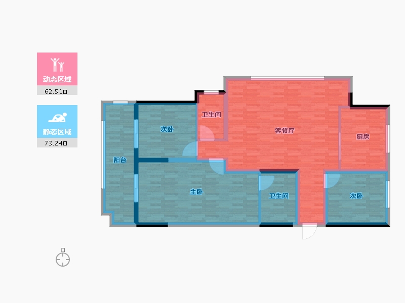 江苏省-镇江市-中建大观-123.00-户型库-动静分区