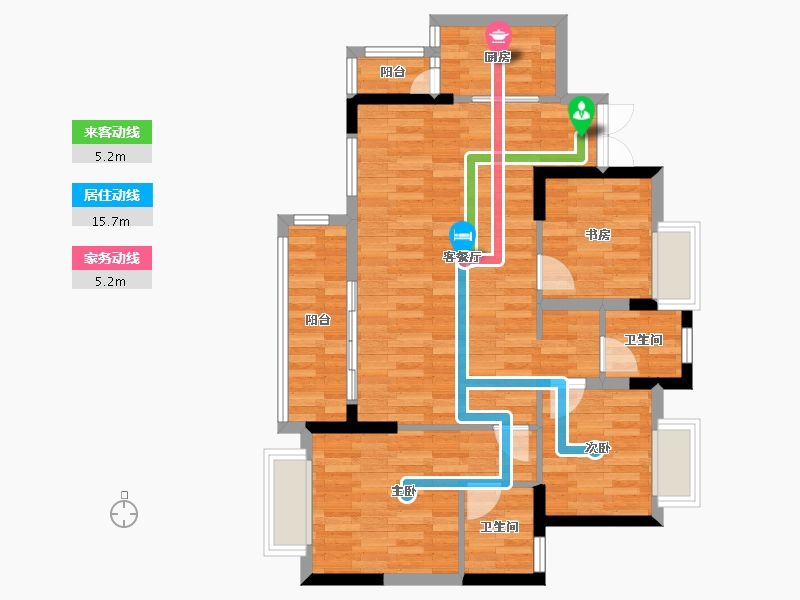 四川省-广安市-澜郡府-78.70-户型库-动静线