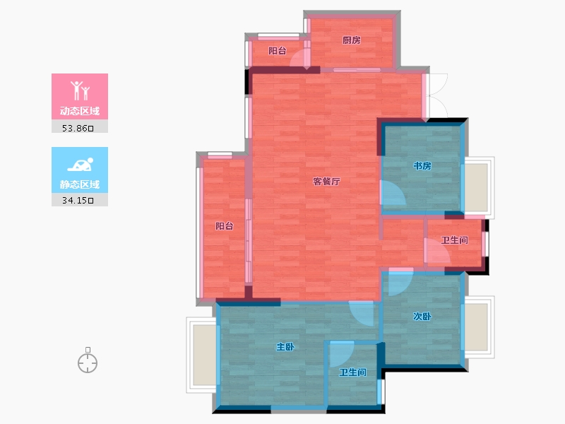 四川省-广安市-澜郡府-78.70-户型库-动静分区