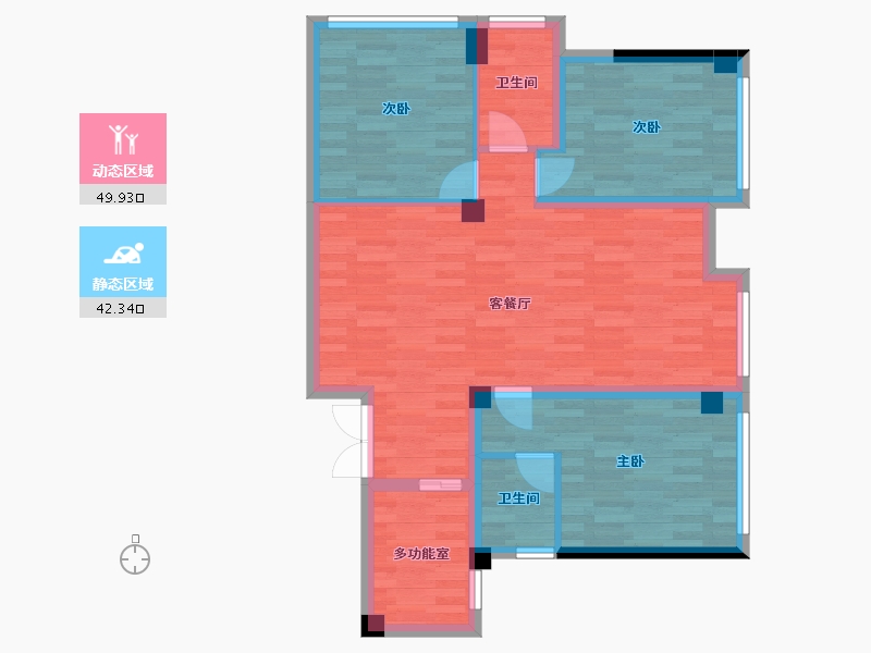 四川省-成都市-汇尚城-82.11-户型库-动静分区