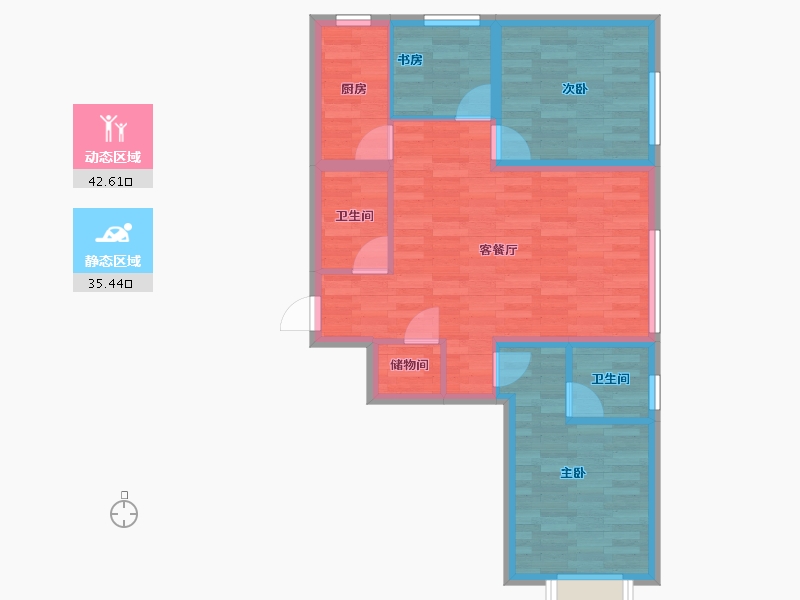 山西省-晋中市-雅园-69.38-户型库-动静分区