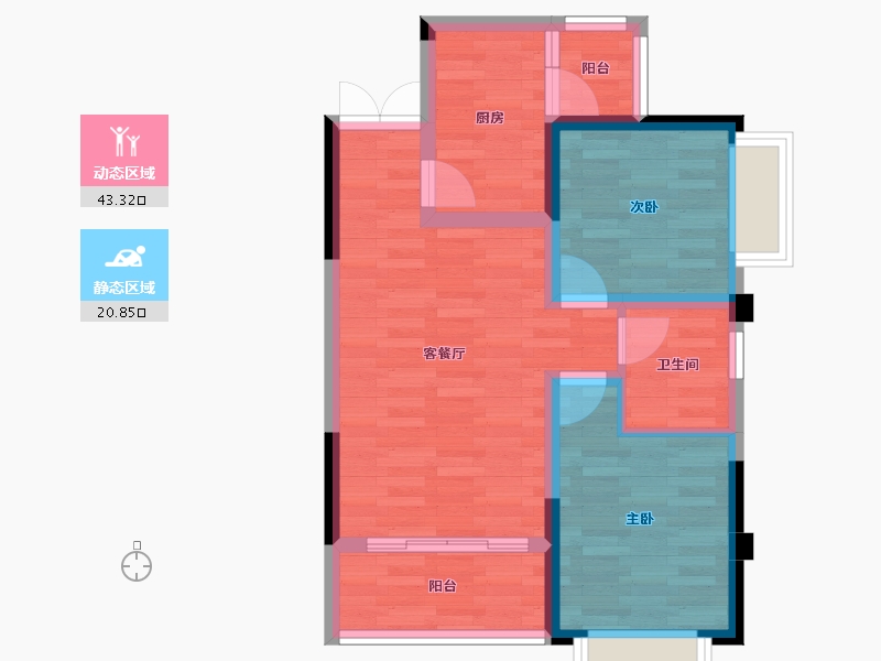 贵州省-黔西南布依族苗族自治州-富康汇和府-56.50-户型库-动静分区