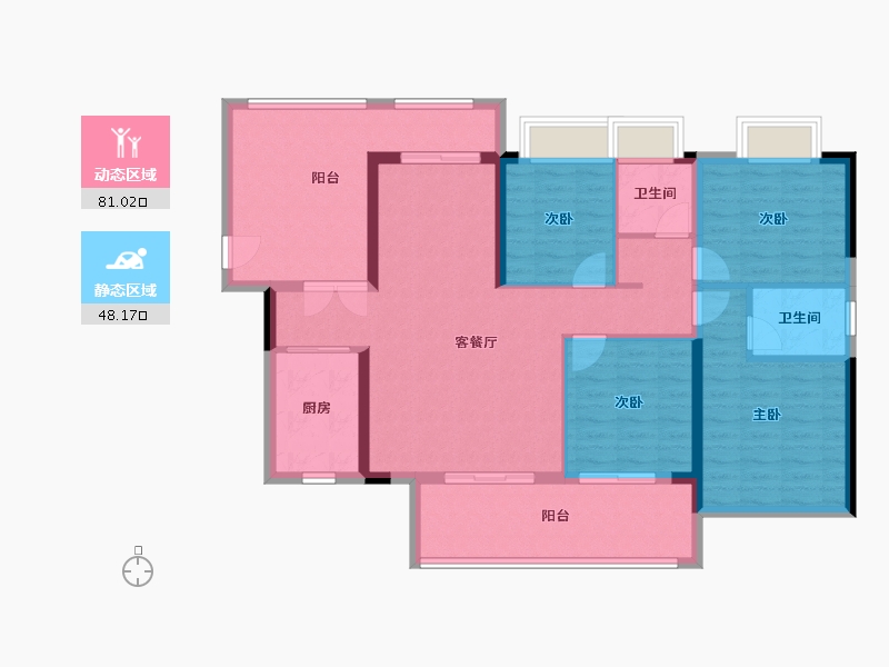 湖南省-郴州市-紫宸澜山-116.46-户型库-动静分区