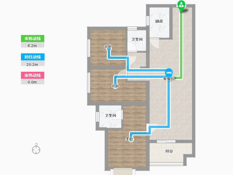 福建省-泉州市-龙湖嘉天下-81.72-户型库-动静线