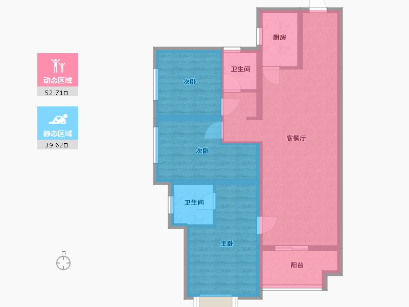 福建省-泉州市-龙湖嘉天下-81.72-户型库-动静分区