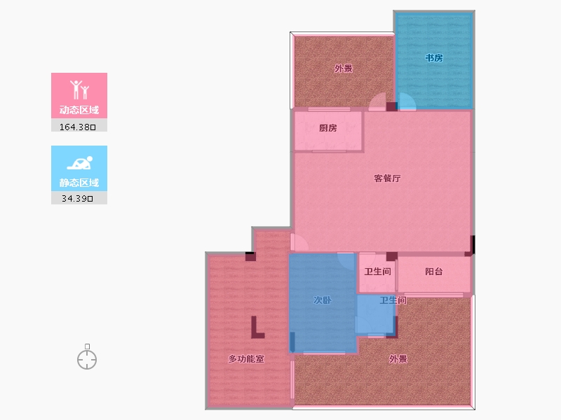 重庆-重庆市-金科中央御院-164.31-户型库-动静分区