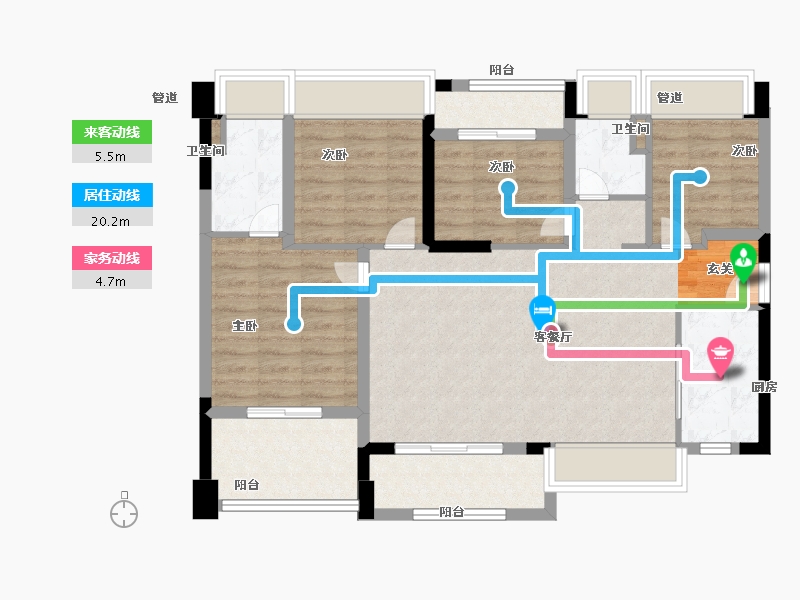 广东省-深圳市-卓越誉珑-92.99-户型库-动静线