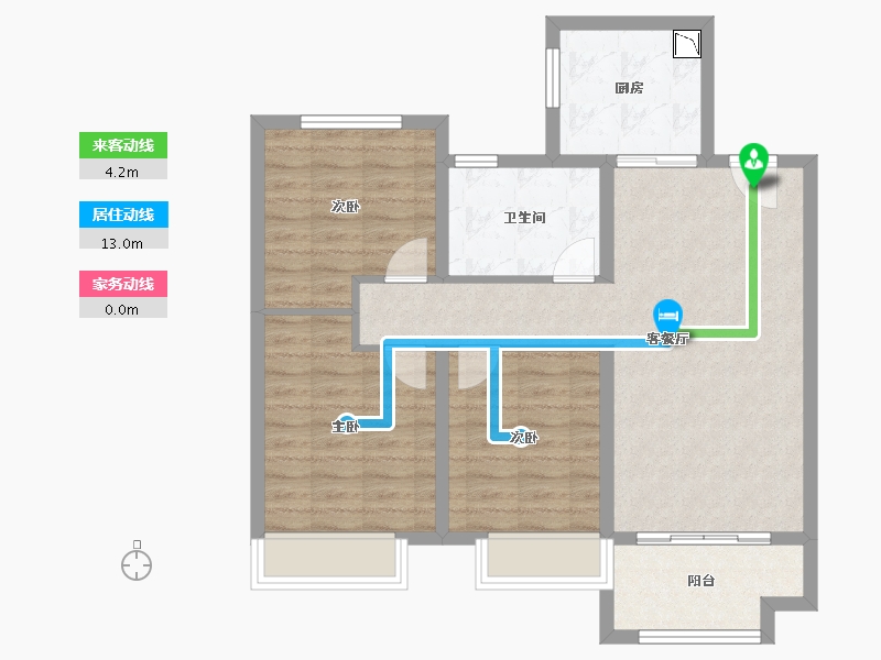 山东省-泰安市-集美嘉悦-80.23-户型库-动静线