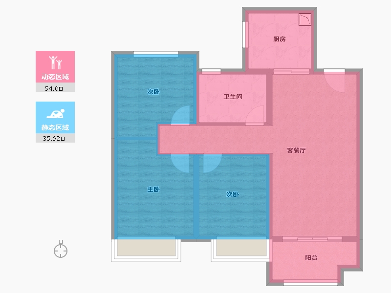 山东省-泰安市-集美嘉悦-80.23-户型库-动静分区