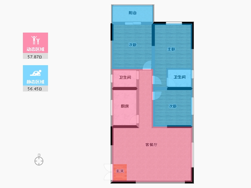 河南省-平顶山市-宏升国际-102.52-户型库-动静分区